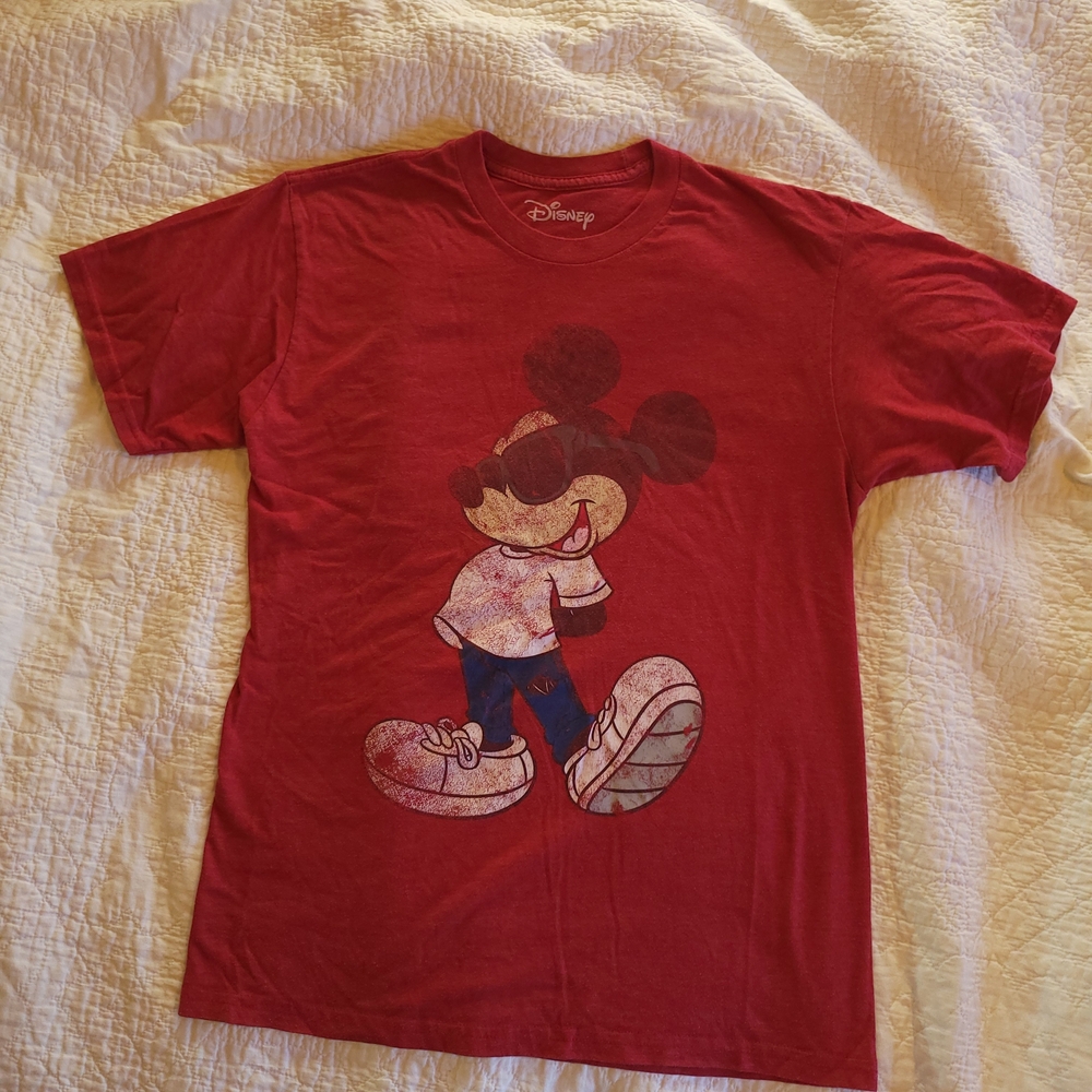 Disney Red Kids T-Shirt with Cool Mickey Graphic